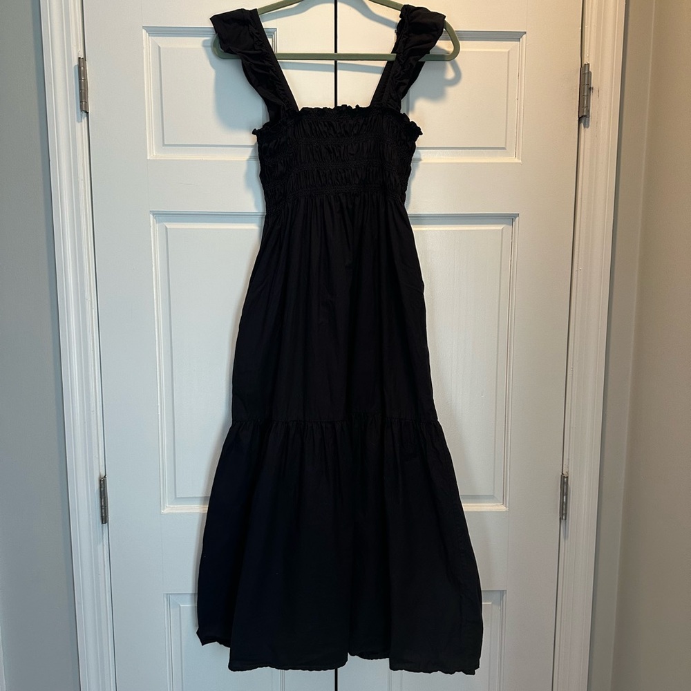 Navy French Connection Isla Tiered Maxi Dress
